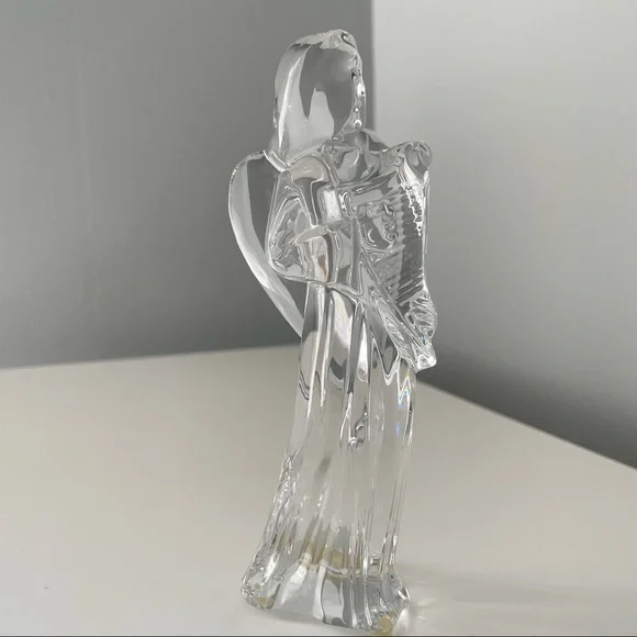 Vintage Angel With Harp Figurine by Baccarat - Picture 2 of 6